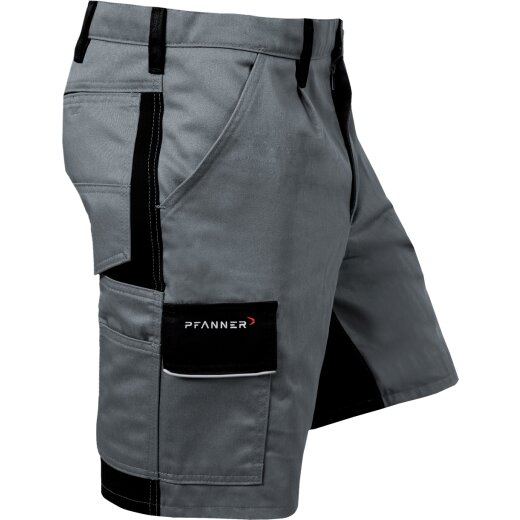 Pfanner StretchZone® Canvas Shorts Gr. 52 Farbe grau-schwarz