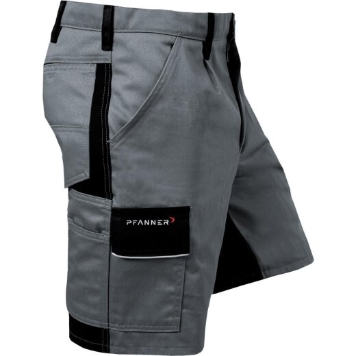 PFANNER Arbeitsshorts StretchZone® Canvas Shorts Gr. 54 Farbe grau-schwarz
