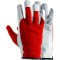PFANNER Handschuhe Allround Ziegenleder Gr. M Farbe Weiss-Rot