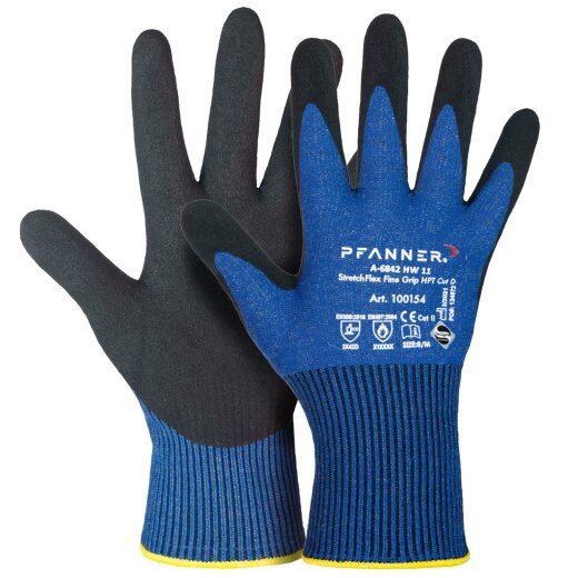 PFANNER Handschuhe StretchFlex® HPT® Cut D  Farbe blau - schwarz Größe 11