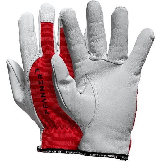 PFANNER Handschuhe Ziegenleder  Allround  grau-rot 11 (XXL)