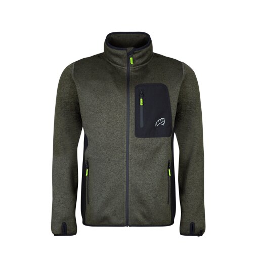 Arbortec Pullover Kudu Plus Melange Zip Sweater Olive M