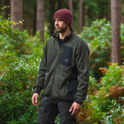 Arbortec Pullover Kudu Plus Melange Zip Sweater Olive M