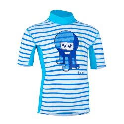 Hyphen BABY UV Shirt - mit Druck blau/weiß/türkis