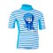 Hyphen BABY UV Shirt - mit Druck blau/weiß/türkis
