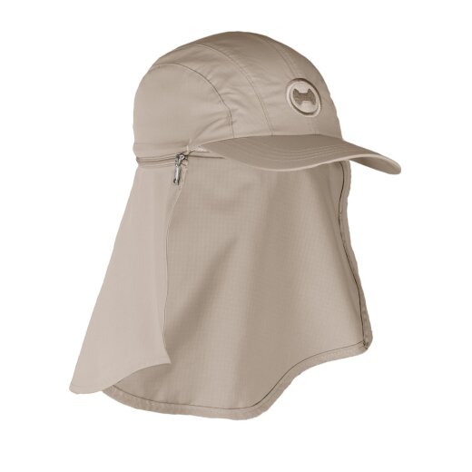 Hyphen SunProtec Cap - beige mit abnehmbarem Nackenschutz