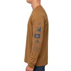 Hyphen MEN UV Langarmshirt - kukini braun