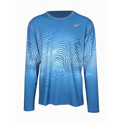 Hyphen MEN UV Langarmshirt - mit Druck blau