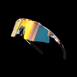 4KAAD Sportbrille Mirador Aerolite 2 TRI, palm red blue, orange mirror Revo